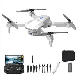 _Mega Brand Mini Drone with Camera for Adults, RC Quadcopter Multirotors | Foldable UAV | WiFi HD FPV Live Video | One Key Take Off/Land | Altitude Hold | Headless Mode | 360° Flip | Carrying Case