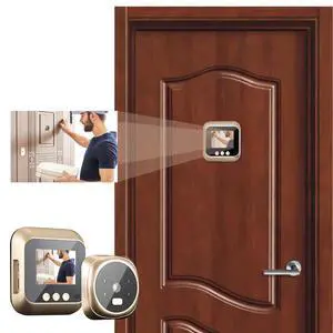 _Mega Brand Digital Door Viewer, LCD Screen Smart Video Doorbell Intercom with 720P HD Eye Peephole Camera Support 160 Degree Wide Angle, TF Card, IR Night Vision