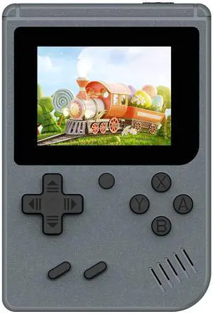 _Mega Brand Retro Gaming Console, Portable Video Game Console with 3.0 inch IPS Screen and Preloaded 400 Classic Video Games, Mini Retro Handheld Game Console (Gray)