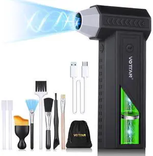 _Mega Brand Electric Air Duster, 150000RPM Super Power Rechargeable Mini Air Blower, Brushless Motor 3-Gear Adjustable Compressed Air Duster for PC Keyboard, Yard Outdoor