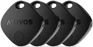 _Mega Brand Air Tracker Tags-4 Pack,Bluetooth Luggage Tracker Works with Apple Find My APP(iOS Only, Not for Android),Keys Finder and Item Locator for Luggage,Backpack,Suitcases,Replaceable Battery