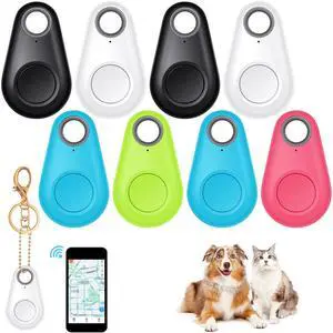 _Mega Brand 8 Pack Key Finder Locator Anti Lost GPS Tracker Wireless Anti Lost Alarm Sensor Device Finder Mini Pet GPS Tracker for Locating Phone Keys Wallets Luggage Item, 5 Colors