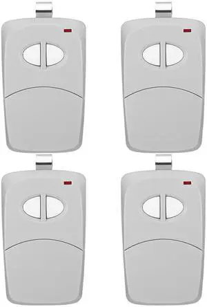 _Mega Brand 4 Pcs 2 Channel Gate Opener Remote Compatible with Multicode Linear MCS412001 10 Dip 300mhz Garage Door Opener Remote Control Transmitter with Sun Visor Clips