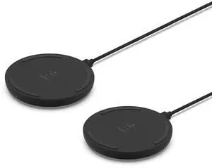 _Mega Brand Quick Charge Wireless Charging Pad-10W Qi-Certified Charger Pad for Apple iPhone,Samsung Galaxy,Airpods Pro&More,Charge While Listening to Music,Streaming Videos-2-Pack Black(No PSU)