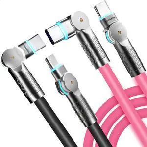 _Mega Brand USB C to USB C Cable 10ft 240W 2-Pack USB 2.0, Type C Charging Cable for iPhone 15, Samsung Galaxy S23, MacBook Pro 2020, iPad Pro, iPad Air 4, Pixel and More. Black+Pink