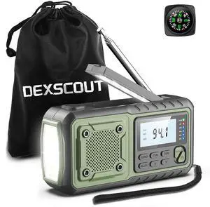 _Mega Brand Crank Emergency Weather Radio,5000mAh Solar Hand Crank Portable NOAA AM FM Battery Power Radio,Weather Alert with Flashlight,SOS Alarm&Reading Lamp,Survival Gifts for Home Camping Outdoor