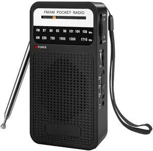 Portable Radio AM FM with Long Range Reception, _Mega Brand Transistor Radio with Loud Speaker, Headphone Jack, 2AA Battery Operated, Loud Speaker, Suitable for Indoor, Outdoor and Emergency Use