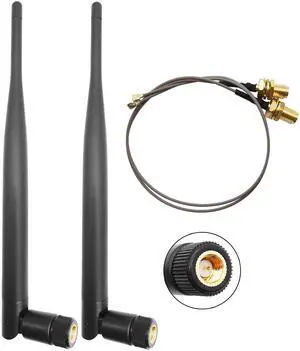 _Mega Brand 915MHz LoRa Antenna Indoor 3dBi Gain Omni SMA Male + IPX Cable 2 Pcs