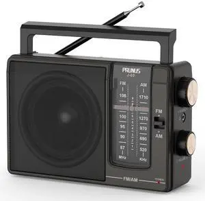 _Mega Brand J-03 AM FM Radio Portable Plug in Wall or AA Battery Operated for Home/Outdoor,Large Speaker Excellent Sound,Excellent Reception 19.5 ant,Large Tuning Knobs for Easy to Use