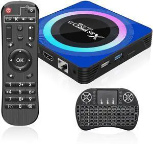 _Mega Brand Android 13.0 TV Box, 6K 8K Android Box with 4GB RAM 64GB ROM RK3528 Quad-Core Support WiFi6 2.4Ghz/5.0Ghz HDR10 BT 5.0 H.265 USB 2.0 3.0 3D Ethernet with Mini Backlit Keyboard