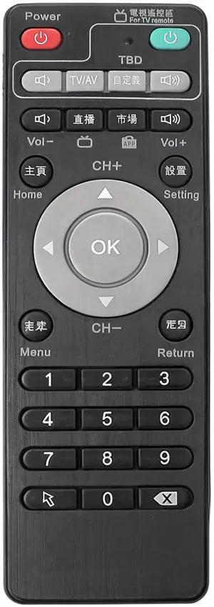 _Mega Brand Remote Control for Unblock TV Box Tech Ubox Smart TV, Compatible with Gen 1/2/3/4/5 UPRO / S800 + / S800 / S900, Learning Remote for Set-Top Box Universal (Black)