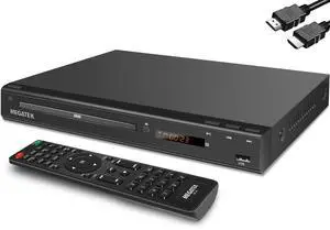 _Mega Brand Region-Free HDMI DVD Player for TV, Compact CD/DVD Player for Smart TV, USB Port, Plays All Region DVDs & Multi Formats, Metal Housing, HDMI/RCA Cables & Remote Included
