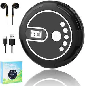 Portable CD Player with Dual Stereo SpeakersRechargeable Discman with Anti-Skip Protection, CD Player for Car and Travel by _Mega Brand