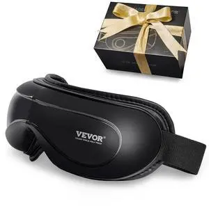 _Mega Brand Heated Eye Massager - 5 Modes, Bluetooth Music, Foldable, Ideal Gift for Parents, Black