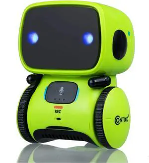 _Mega Brand Kids Smart Robot Toy Mini Robot Talking Singing Dancing Robotics - R1 Green