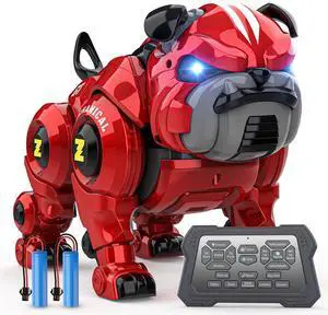 _Mega Brand Remote Control Robot Rechargeable Programing Stunt with Sing, Dance, Touch Function, Robot Dog Toy for Boys Ages 5 6 7 8 9 10+ Birthday Gifts, Red