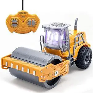 _Mega Brand RC Truck Loader Roller, 1:30 Remote Control Construction Vehicle Electronic Game Toys with Light