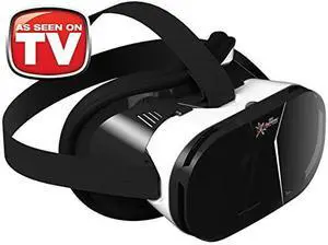 _Mega Brand! Dynamic Virtual Viewer (DVV) 3D Glasses | Smartphone Video Virtual Reality VR Headset Player -- (Black/White) IOS and Android Compatible