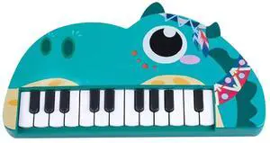 _Mega Brand E Dinosaur Kids Electronic Piano Educational Music Learning Toy Keyboard Instrument 22 Keys Sound Effects Early Development Gift