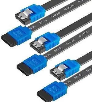 _Mega Brand SATA Cable III 6Gbps Straight HDD SDD Data Cable with Locking Latch 18 inch Compatible for SATA HDD, SSD, CD Driver, CD Writer,3 Pack
