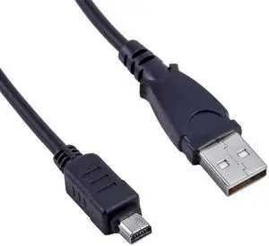 _Mega Brand Cargador USB DC + Cable de Sincronización de Datos para Cámara Olympus u Stylus Ruger 3000