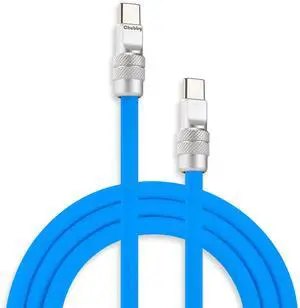 _Mega Brand 2.0 Classic Color 240W Fast Charging Cable, 9.8ft, USB-C to USB-C Charge & Data Sync Cable, Blue