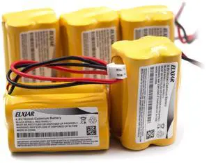 _Mega Brand (5-Pack) 4.8V 800mAh Ni-CD Battery Pack Replacement for Emergi-Lite BL93NC487, Exit Light Co BAA-48R, Dantona Custom-43, OSI OSA-126, Lithonia ELB-CS06 Emergency Exit Lights