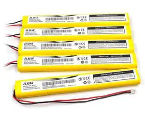 _Mega Brand (5-Pack) 9.6V 900mAh NiCad Battery Replacement for Lithonia ELBB003 ELB-B003 Unitech ELB-B004 ELBB004 OSI OSA228 DANTONA CUSTOM-306-U BBAT0044A BAA-96 BBAT0043A Emergency Exit Light Sign