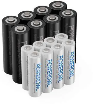 _Mega Brand AA AAA Rechargeable Batteries, Pre-Charged High Capacity 2800mAh & 1000mAh 1.2V NiMH Battery Low Self Discharge, Pack of 16