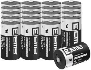 _Mega Brand 20-Pack ER14250 1/2AA 3.6V Lithium Battery - Non-Rechargeable, Long-Life for Home Automation, Alarms, & More