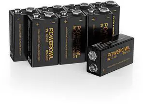 _Mega Brand High Capacity 9V Batteries 8 Pack, Alkaline 9 Volt Battery 6LR61 for Smoke Detector Fire Alarm and More Devices