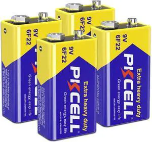 _Mega Brand 9V Battery Carbon Zinc for Smoke Detectors 6F22 Battery, 10-Year Shelf LifeUltra Long-Lasting(4 Count)