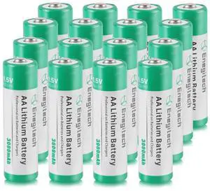 _Mega Brand AA Lithium Battery, 3000mAh 1.5V Double A Lithium Battery for Blink Camera, Doorbell, Smart Lock Deadbolt, Security Aralm System Non-Rechargeable 16 Pack