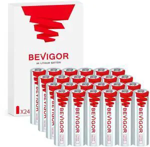 _Mega Brand Lithium AA Batteries 24 Pack, Long Lasting 1.5V 3000mAh AA Battery, 20-Year Shelf Life Lithium Batteries for Blink Camera, Flashlight, Microphone, Alarm SystemNon-Rechargeable