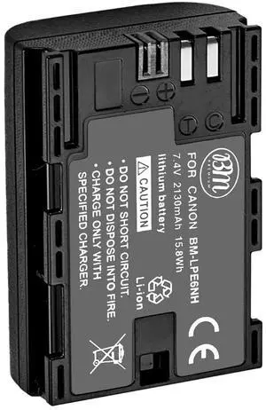 _Mega Brand LP-E6NH High Capacity Battery for Canon EOS R, EOS R5, EOS R6, EOS R6 II, EOS R7, EOS 90D, EOS 60D, EOS 70D,EOS 80D, EOS 5D III EOS 5D IV, EOS 6D, EOS 6D II, EOS 7D, EOS 7D Mark II Cameras
