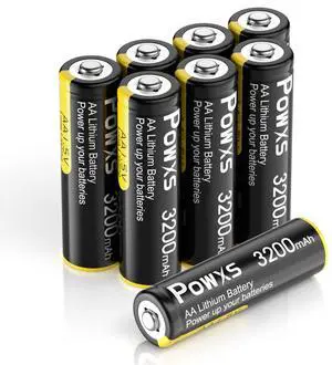 _Mega Brand AA Lithium Batteries, 8Pack 1.5V Lithium Iron Double A Batteries 3200mAh Super Capacity for Blink Camera, Video Doorbell, Flashlight, Toys, Remote Control Non-Rechargeable