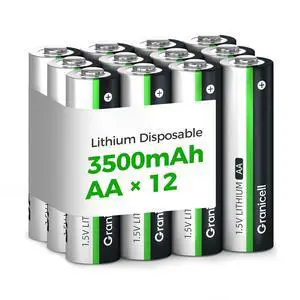_Mega Brand 12-Pack 3500mAh Lithium AA Batteries | 1.5V for Blink Cameras, Smart Locks, Alarms & Tech Devices | 10-Year Life, Leak-Proof, Extreme-Temp Resistant (Non-Rechargeable)