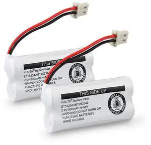 _Mega Brand BT162342 BT262342 Cordless Phone Batteries Compatible with BT183342 BT283342 BT166342 BT266342 VTech CS6114 CS6419 CS6719 at&T EL52300 CL80111 Handset Telephone (Pack of 2)