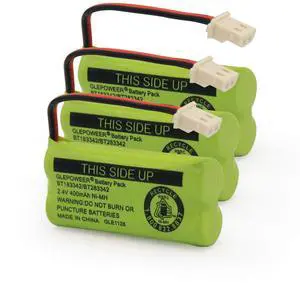 _Mega Brand BT183342/BT283342 2.4V 400mAh Ni-MH Battery Pack, Also Compatible with Cordless Phone Batteries BT166342/BT266342 BT162342/BT262342 CS6709 CS6609 CS6509 CS6409 EL52100 EL50003(3 Pack)