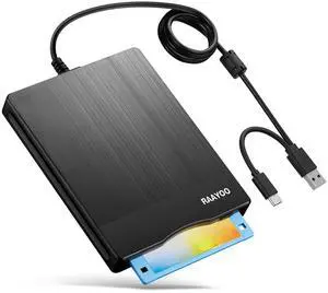 _Mega Brand Floppy Disk Reader 3.5 inch USB Floppy Disk Drive External 3 1/2 Floppy disc Reader Portable Floppy Diskette Drive USB C for PC Laptop Notebook Computer with Windows 11/10