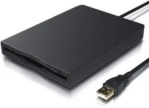 _Mega Brand USB Floppy Drive,Floppy Disk Reader 3.5-inch External Portable 1.44 MB FDD for Windows XP/7/8/10/11 PC Laptop Plug and Play No Extra Drivers Black
