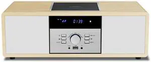 _Mega Brand Bluetooth Stereo System for Home with CD Player, Vintage Wooden Hi-Fi Music System with Bluetooth, FM Radio, AUX & USB Input, Remote Control, Compact Radio & Stereo