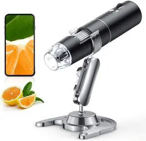 _Mega Brand Wireless Digital Microscope,50X-1000X Magnification WiFi Portable Handheld Microscopes with Adjustable Stand HD USB Microscope Camera Compatible with iPhone Android Windows Mac Computer