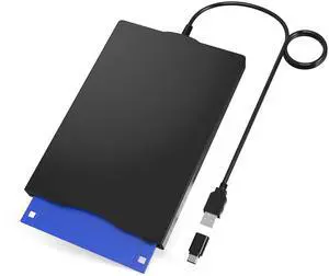_Mega Brand Floppy Disk Reader External Floppy Disk Reader USB 3.5-inch USB Floppy Disk Reader 1.44 MB FDD Portable Floppy Disk for PC Laptops Windows/XP/7/8/10/11 Plug and Play