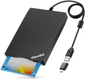 _Mega Brand Floppy Disk Reader 3.5 inch External USB A&C Floppy Disc Drive 3 1/2 Floppy Disk Drive/Converter/Player/Reader/Transfer for Laptop Desktop PC Compatible with Windows 11/10(Frosted Texture)