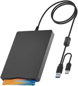 _Mega Brand 3.5 Floppy Drive USB External, Portable Floppy Disk Reader for Laptop, Plug and Play USB Disk Drive 3.5-inch External, Type C 1.44 MB FDD Drive, Reader for PC Windows 2000/XP/7/8/10/11