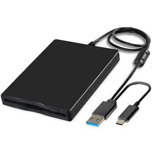 _Mega Brand Floppy Disk Reader Plug and Play External Floppy Disk Reader USB 3.5-inch USB Floppy Disk Reader 1.44 MB FDD Portable Floppy Disk for PC Windows/XP / 7/8/10/11