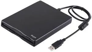 _Mega Brand 3.5" External Floppy Diskette USB Drive - 1.44 MB FDD Portable Plug and Play for Laptops, Desktops, and Notebooks (Black)