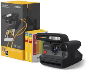 _Mega Brand Flip Instant Camera + Color Film Bundle (16 Photos Included) - Black (6565) - Hyperfocal 4-Lens System, Sonar autofocus, and Sence Analysis with Bluetooth paired Companion app