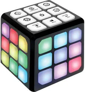 _Mega Brand Flashing Cube Electronic Memory and Brain Game - 4-in-1 Handheld Stem Toys for Kids - Cool Gadgets, Games for Boys and Girls - Fun Family Game for Kids Ages 6-12 - Educational Gift Toy